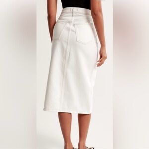 Abercrombie Denim Midi White Skirt size 27